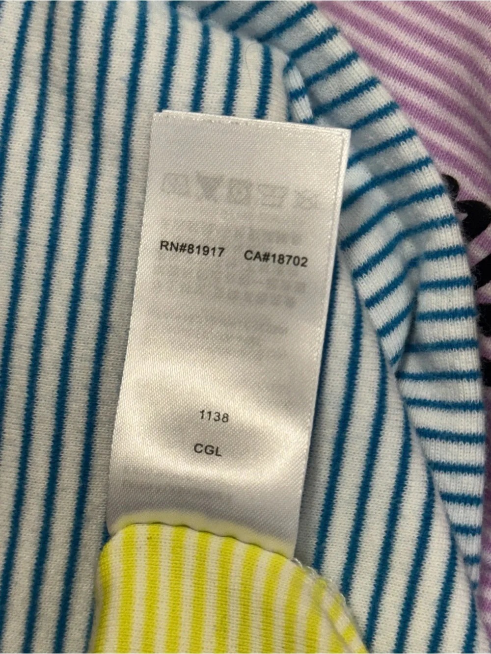 Nike Baby 3-Pack Multi Striped Short-Sleeve Bodysuits - Blue, Purple, Yellow
